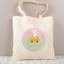 Easter Bunny Carrot Personalized Tote For Kids