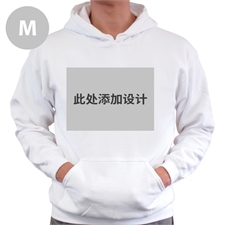 定制个性化白色套头q帽卫 M? width=