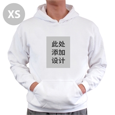 定制照片白色套头q帽卫衣 XS? width=