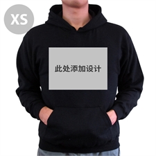 定制个性化黑色套头q帽卫 XS? width=