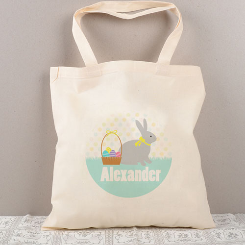 Easter Bunny Egg Personalized Tote For Kids