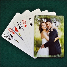 Wedding Anniversary Playing Cards, Green Antique