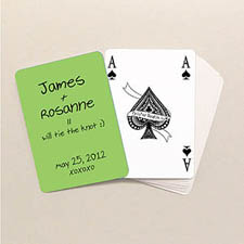 Bridge Style Personalized Wedding Playing Cards